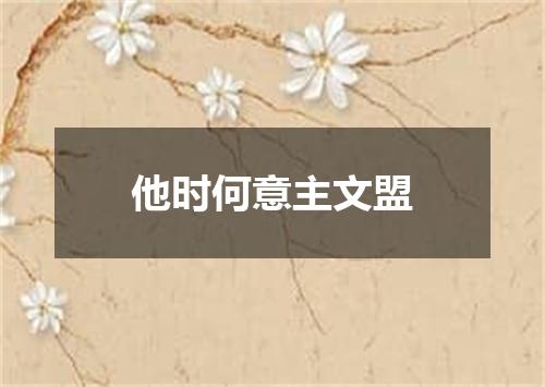 他时何意主文盟