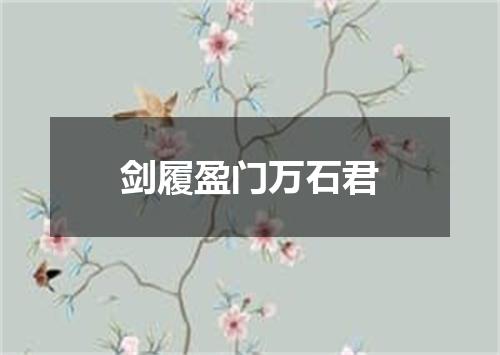 剑履盈门万石君