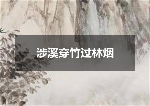 涉溪穿竹过林烟