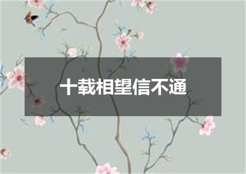 十载相望信不通