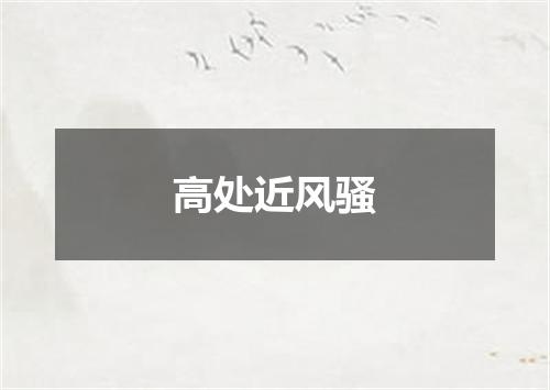 高处近风骚