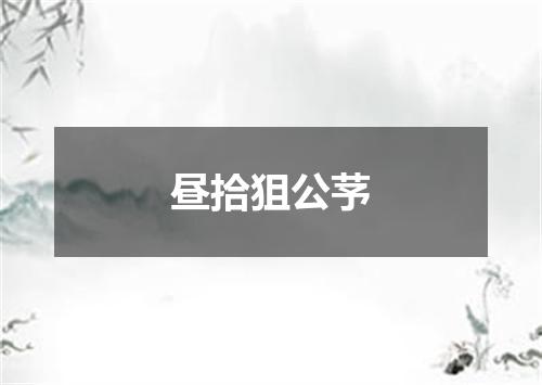 昼拾狙公芧