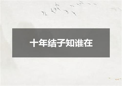 十年结子知谁在