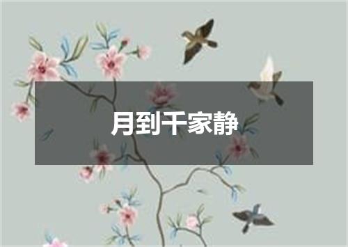 月到千家静