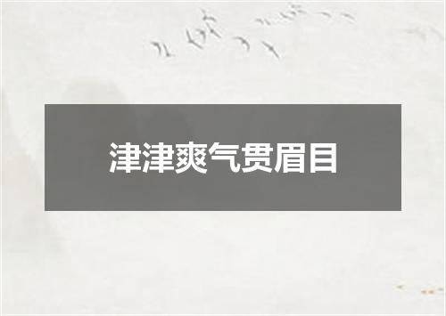 津津爽气贯眉目