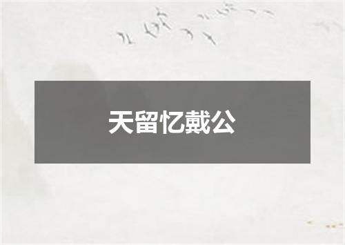 天留忆戴公