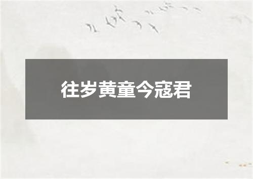 往岁黄童今寇君