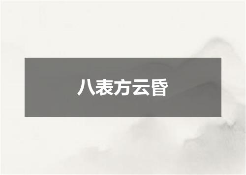 八表方云昏