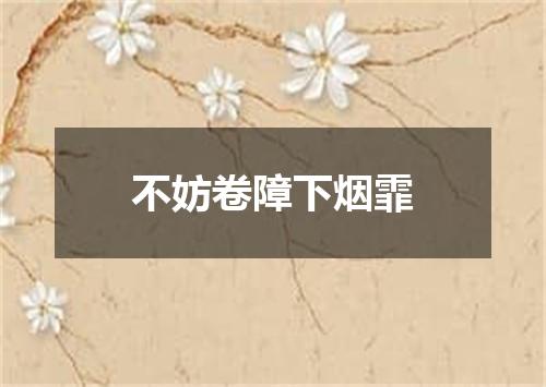 不妨卷障下烟霏