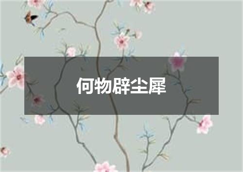 何物辟尘犀