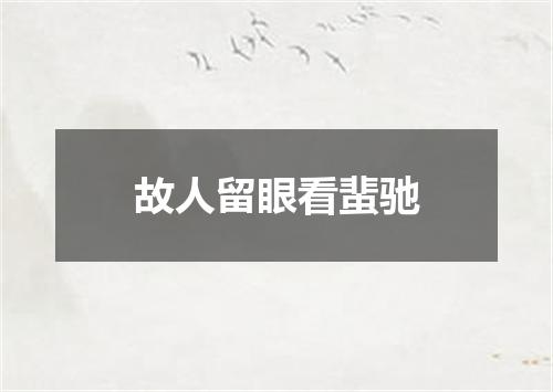 故人留眼看蜚驰
