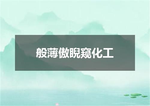 般薄傲睨窥化工