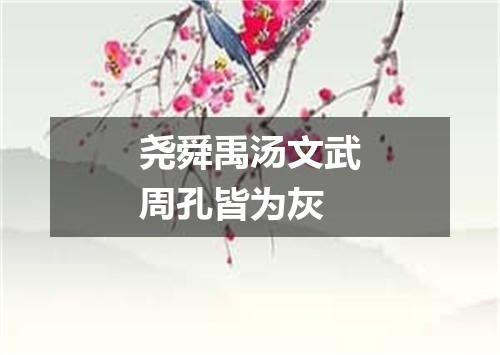 尧舜禹汤文武周孔皆为灰
