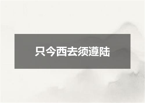 只今西去须遵陆