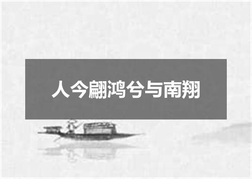 人今翩鸿兮与南翔