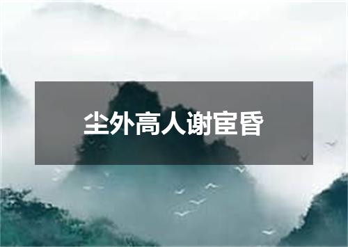 尘外高人谢宦昏