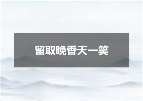 留取晚香天一笑