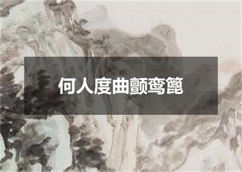 何人度曲颤鸾篦