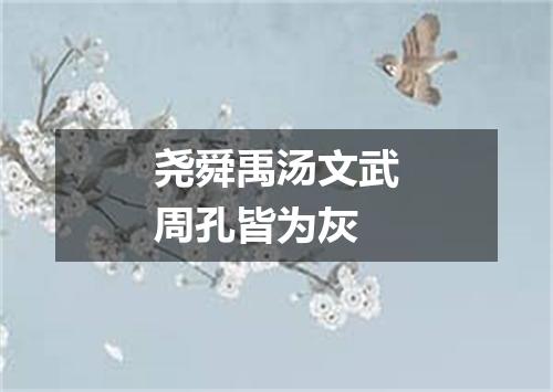 尧舜禹汤文武周孔皆为灰