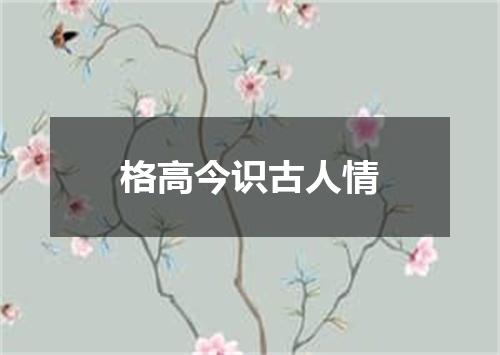 格高今识古人情