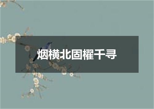 烟横北固櫂千寻