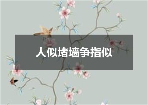 人似堵墙争指似