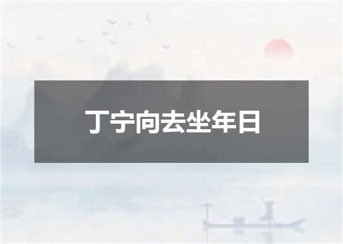 丁宁向去坐年日