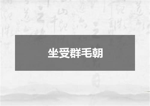 坐受群毛朝