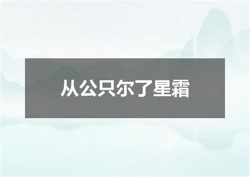 从公只尔了星霜