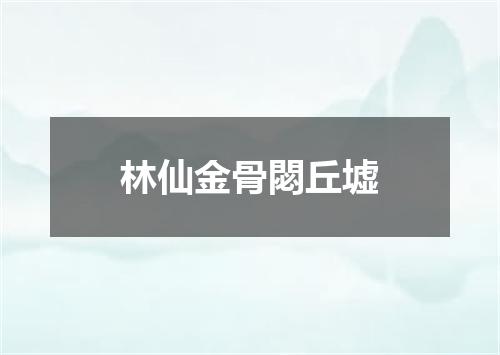 林仙金骨閟丘墟