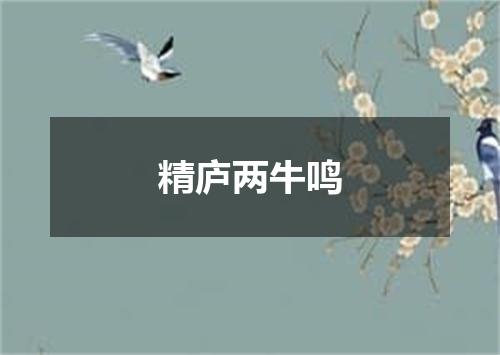 精庐两牛鸣