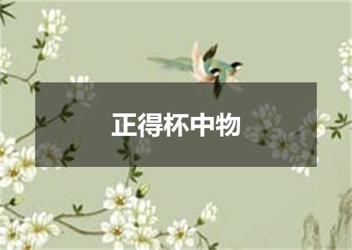 正得杯中物