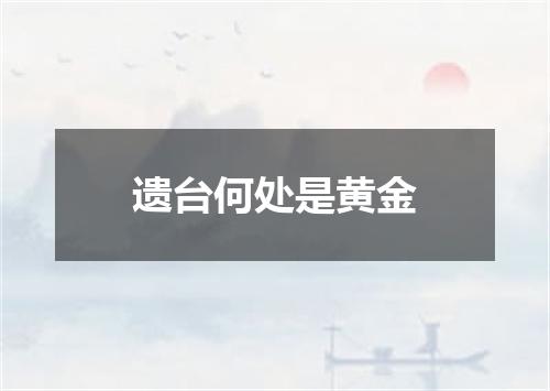 遗台何处是黄金