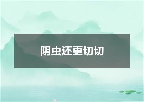 阴虫还更切切