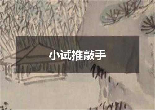 小试推敲手
