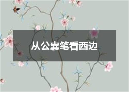 从公囊笔看西边