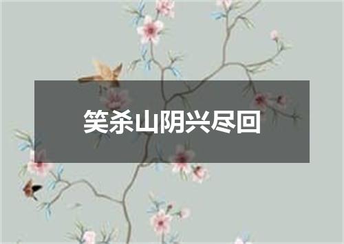 笑杀山阴兴尽回