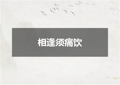 相逢须痛饮