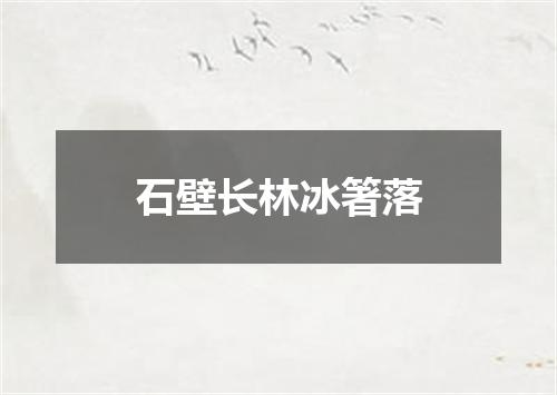 石壁长林冰箸落
