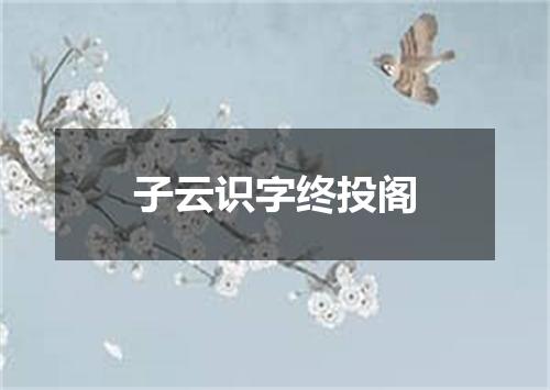 子云识字终投阁