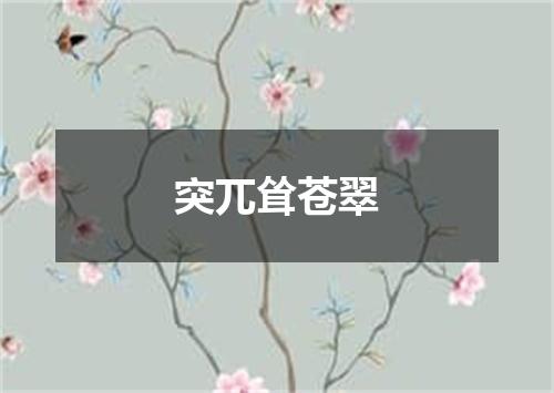 突兀耸苍翠