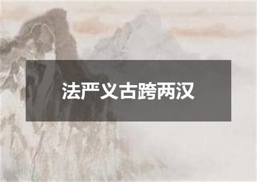 法严义古跨两汉