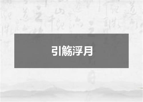 引觞浮月