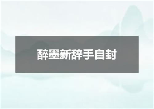 醉墨新辞手自封