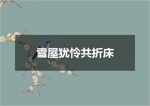 雪屋犹怜共折床