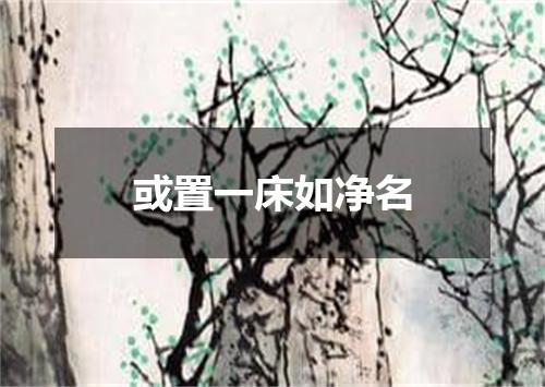或置一床如净名