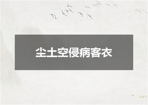 尘土空侵病客衣