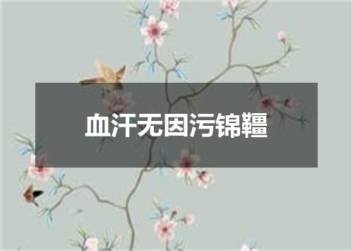 血汗无因污锦韁