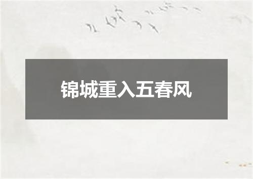 锦城重入五春风