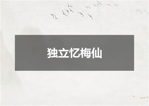 独立忆梅仙
